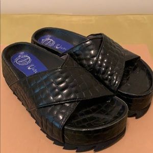 Jeffrey Campbell Snakeskin Platform Sandals Size 7